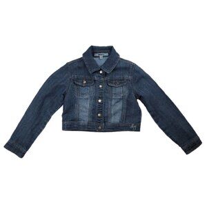 DKNY Girls Denim Jacket Dark Wash Jean Jacket Size 6X